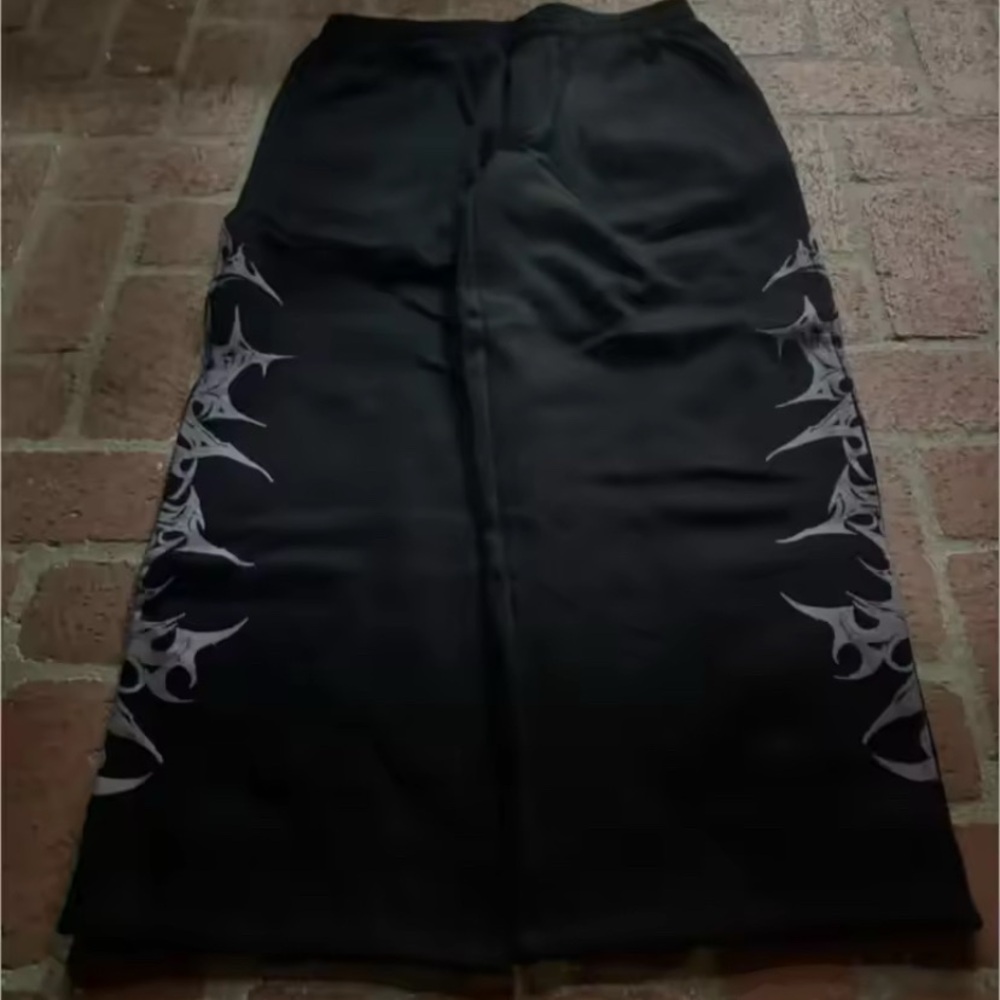 Multicolored Maxi Pencil Pants with Athletic Style